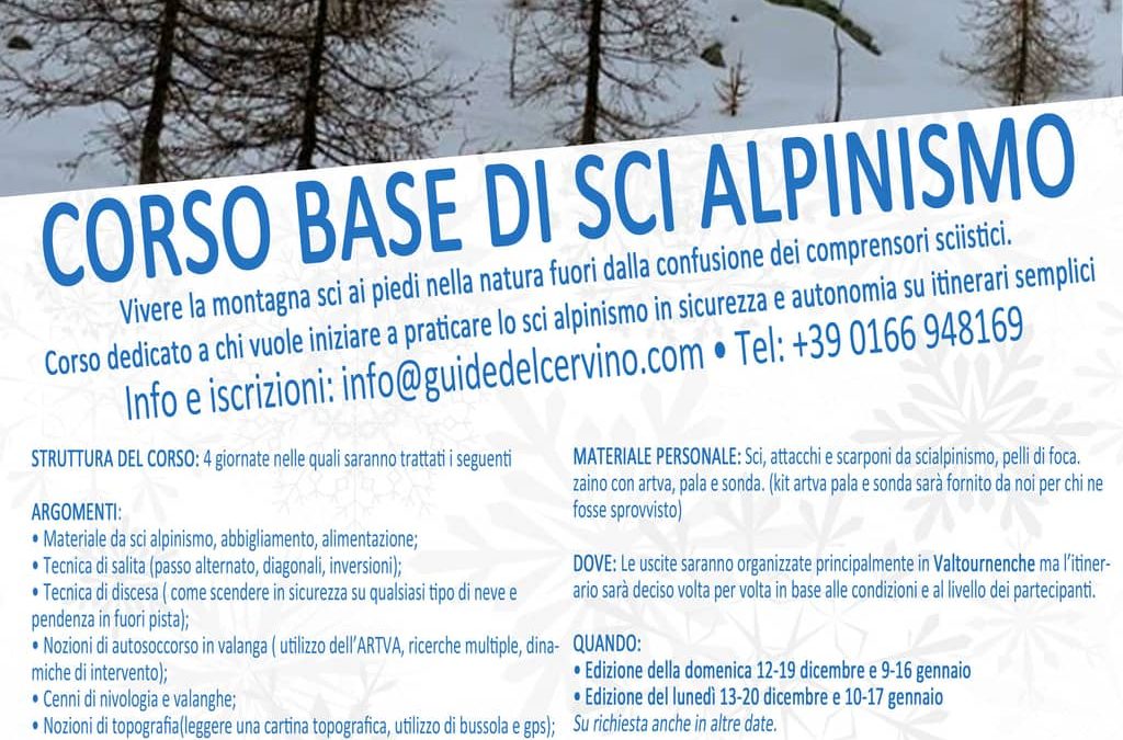 CORSO BASE DI SCI ALPINISMO