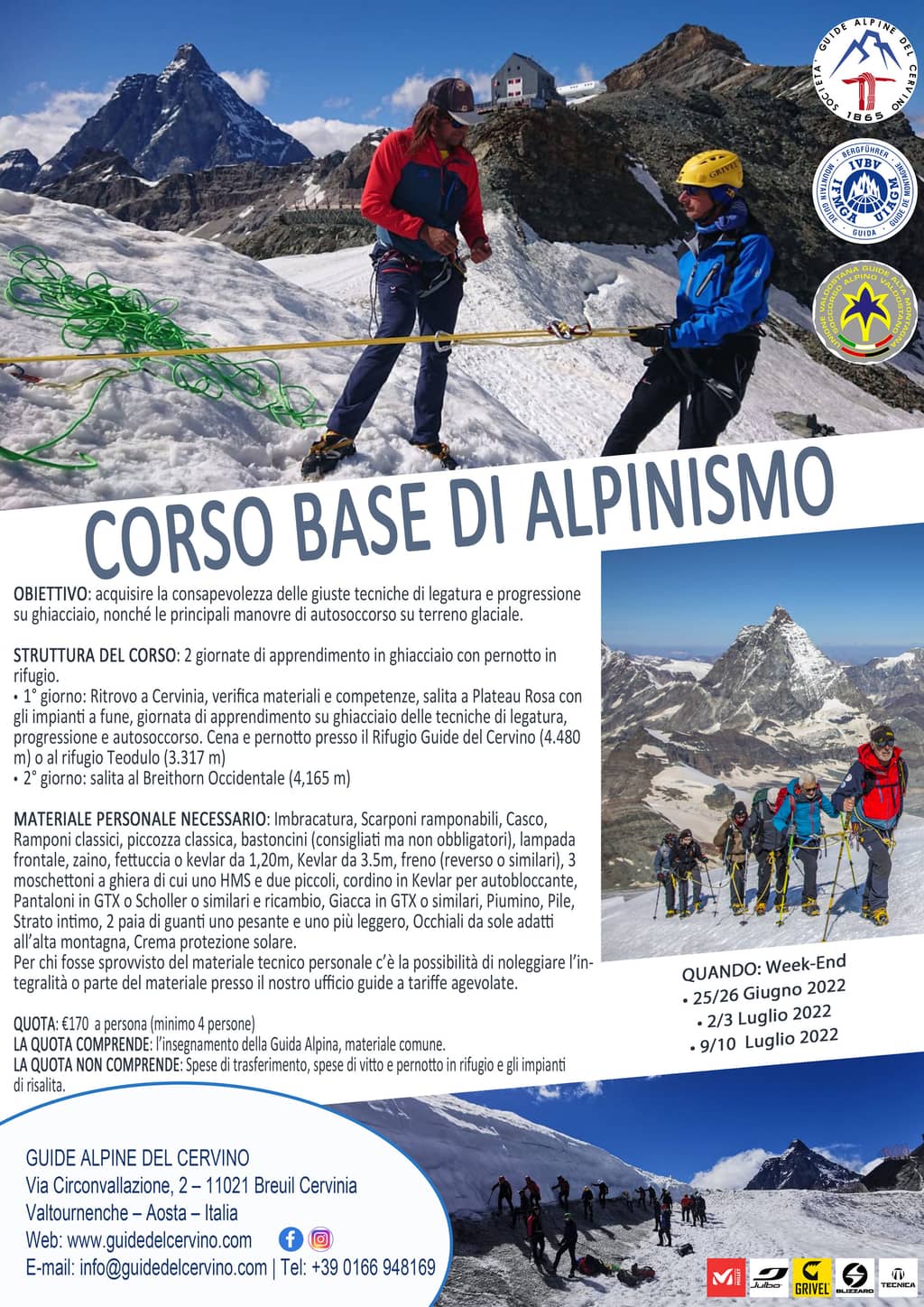 MOUNTAINEERING BASIC COURSE - Guide del Cervino