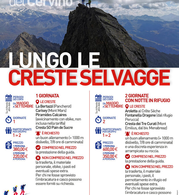 Lungo le Creste Selvagge : da maggio a settembre 2023